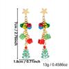 Bell Xmas Drop Dangle Stud Rhinestone Christmas Jewelry Sweet Christmas Earrings  Christmas