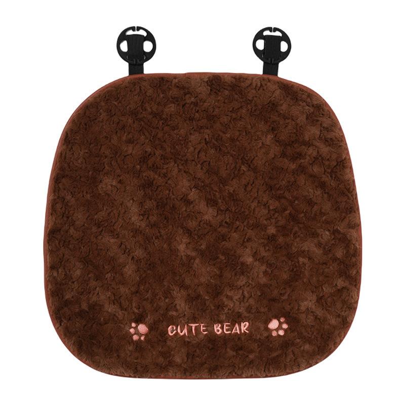 Winter Warm Plush Car Seat Cushion Universal Seat Supports Car Headrest Neck Pillow Plush Dog Cartoon Comfortable Waist Pillow