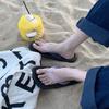 Korean Version of The Transparent Flip-flops Female Summer Solid Color Cool Fashion Casual Ins Flip-flops Outside Wear Beach Shoes