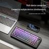 Бесплатная механическая клавиатура Free Wolf M75 Bluetooth с двумя режимами, PBT-клавишами с градиентом и дисплеем