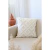 Bohemian Special Design Punch Pattern Decorative Throw Pillow Cover Mila Ecru