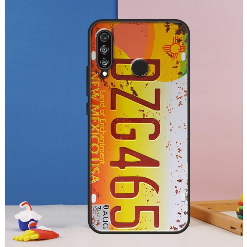 Retro Funny License Plate Case For Huawei Nova Y73 Y72 Y70 Y90 Y60 Y61 Y91 12s 12i 11i 8i 9 10 SE P30 P40 Lite P60 Pro