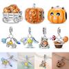 Шармы Медная Тыква и Карета Шармы Бусины Подходит для Женского 3мм Оригинального Браслета Ожерелья Сделай Сам Изысканные Ювелирные Изделия Подарки