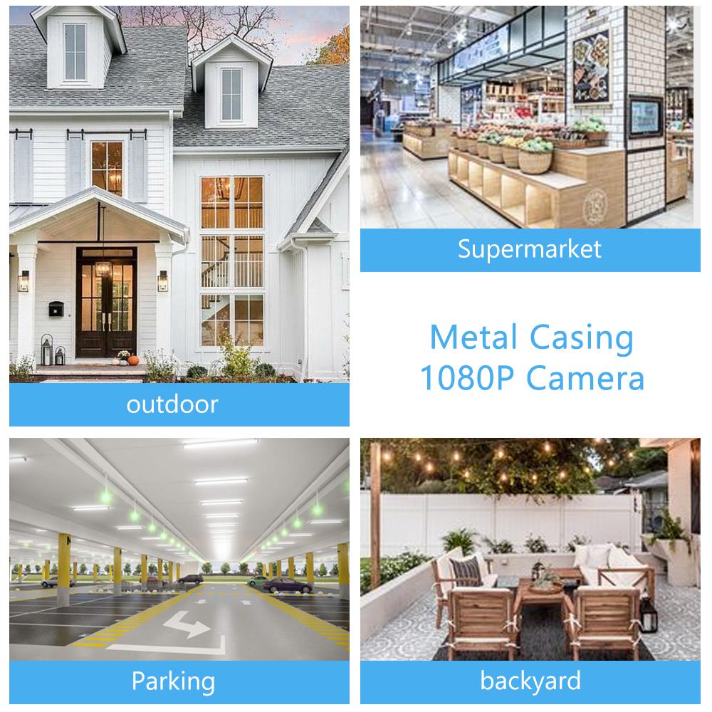 Аналоговая пулевидная камера 1080P, 2,0 МП с металлическим корпусом, встроенная 36 интеллектуальных светодиодных ламп IR-CUT