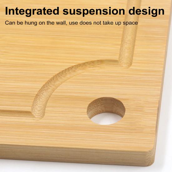 Bamboo Cutting Boards for Kitchen Double-Sided Chopping Board Large Multi-Functional Fruit Cutting Board for Meat Vegetables Charcuterie Board