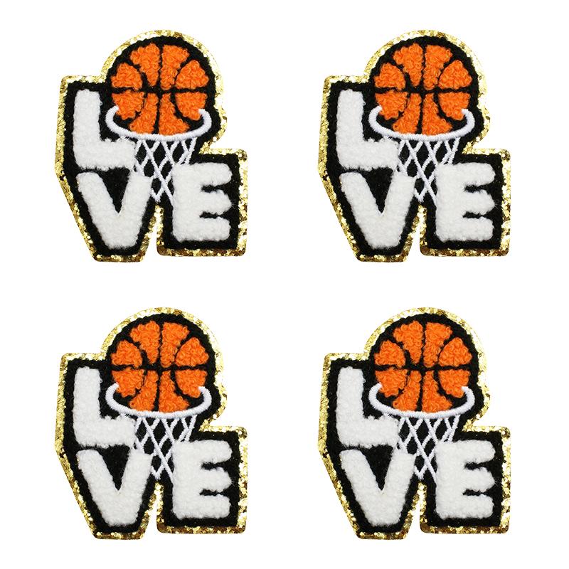 10pcs Wholesale Basketball Series Iron On Patches For Clothing Jackets Diy Towel Embroidered Patches Jackets Jeans Backpack 