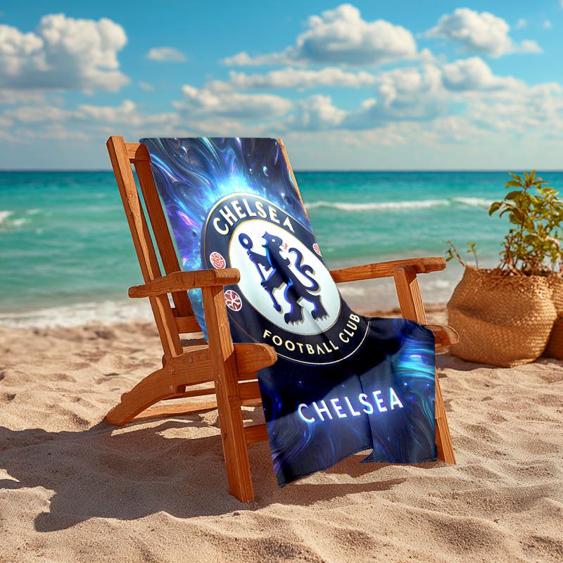 1pc C-Chelsea Beach Towel, Comfortable and Thick, and Swimming/Bath/Picnic/Camping Towel, Suitable for Seaside Beaches