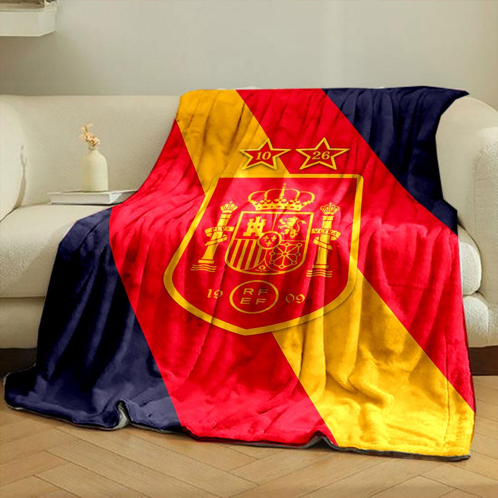 Spanish Football Crest Design print blanket soft and cozy perfect for the living room bed sofa or a nap,gift