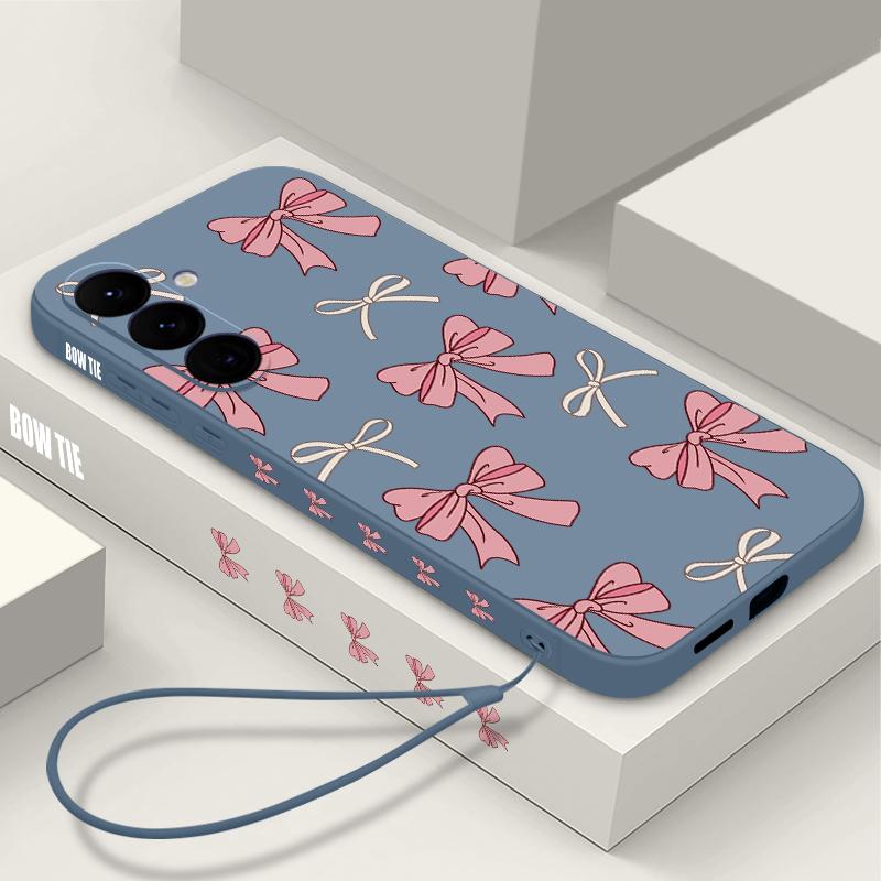 Pink Bow Phone Case For Samsung Galaxy S26 S25 S24 S22 S23 Ultra S23 Plus S25 FE A56 A17 A16 A36 A55 A54 A53 A15 A35 Soft Cover