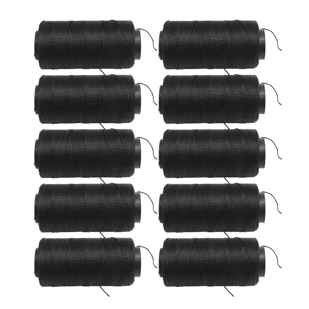 10PCS Sewing Elastic Thread Waterproof Wear Resistant Soft Nylon Black Elastic Thread for DIY Embroidery Quilting and