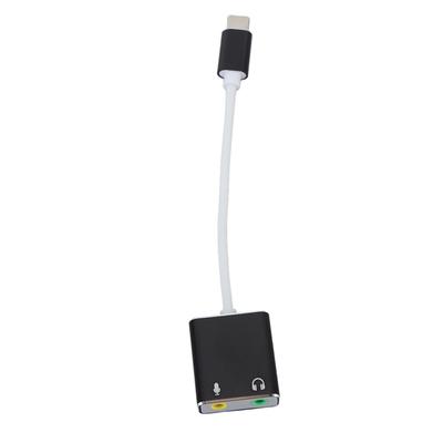 Адаптер для микрофона USB C Звуковая карта Type C 7.1 канал USB Внешняя звуковая карта Type C на 3,5 мм
