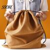 Moisture-Proof Purse Storage Suede Dust Cover Bag, with Drawstring Closure, Soft Protective Anti-Oxidation Bag Pouch, for Luxury Leather Totes