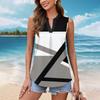 Женский повседневный свободный однотонный топ без рукавов с V-образным вырезом, летние майки для женщин, майка-камисоль без рукавов, базовые однотонные топы