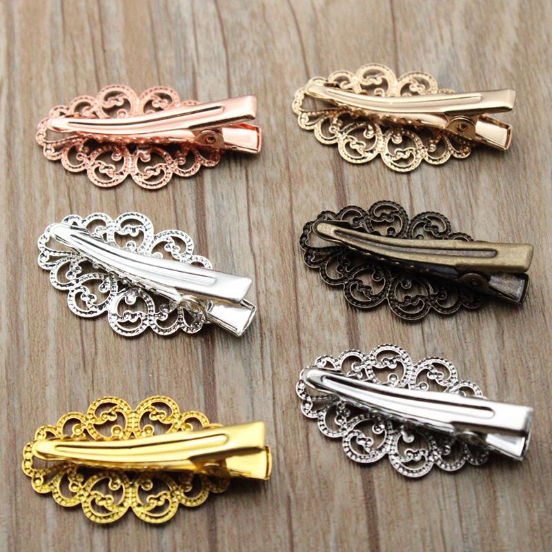 2 шт./лот 20x36 мм Медные Зажимы для Волос Аксессуары для Женщин Заколки для Волос Основы Зубчатые Зажимы-Аллигаторы для DIY Изготовления Украшений для Волос