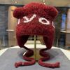 Cute cartoon bear ears knitted hat children's winter new thickened warm windproof ear protection Lei Feng hat