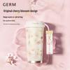 Термокружка с двойной крышкой и соломинкой Germ Sakura Series из нержавеющей стали 316