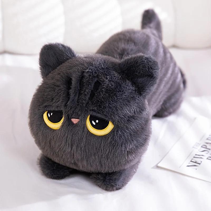 Новая милая кошка лежащая кукла плюшевая диванная подушка каваи мультяшное животное подарок мягкая игрушка офис дом декор для сна День святого Валентина