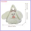 Новый плюшевый рюкзак в виде котенка-кролика, мягкая игрушка-кролик с персиком, кошка с авокадо, портативная наплечная сумка, подарки на день рождения для девочки