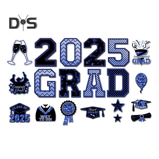 Магниты на автомобиль с поздравлениями с выпускным 2025 года, набор магнитных наклеек с поздравлениями с выпускным, магниты для украшения выпускного вечера, для автомобилей, почтового ящика на холодильник и гараж