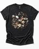 Wildflower Bouquet Graphic Acid Wash Black T-Shirt Women’s Floral Tee