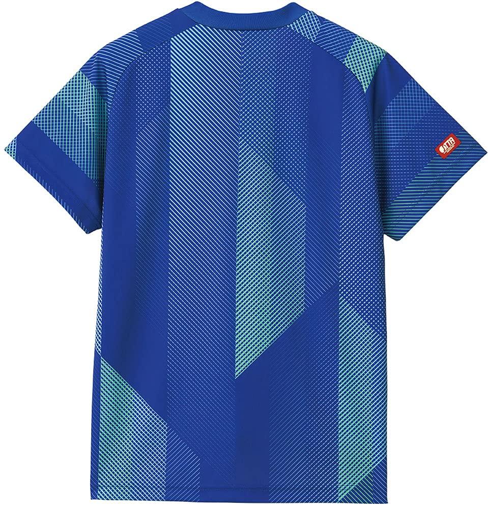 VICTAS Игровая футболка для настольного тенниса Официальная Матчевая Синяя Размер 031487 V-GS203, Унисекс, Совместимая, (0120), 2XL,