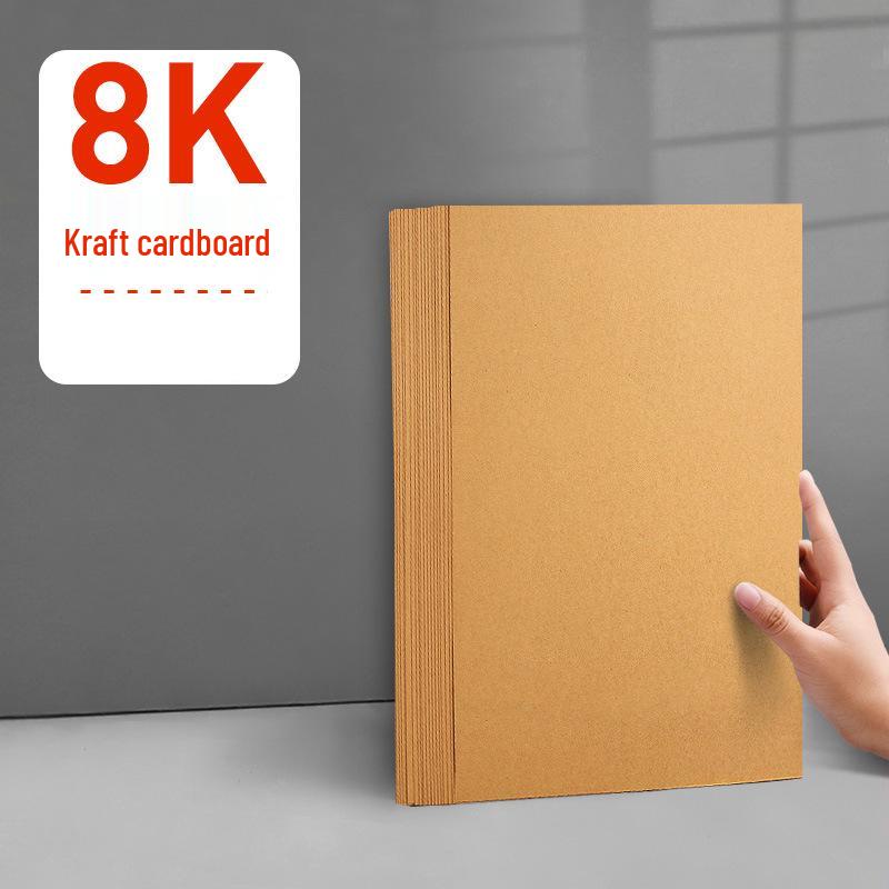 Black & White Card Paper: 8k & 4k Sizes, A4 & A3 Kraft, Thick Sheets for Student Crafts and Projects.