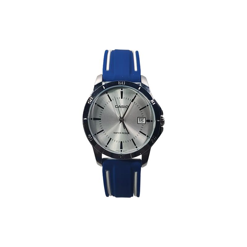 Casio Индивидуальные часы модифицированная серия Yunjing платиновые модные часы водонепроницаемые 30 метров Кварцевые силиконовый ремешок мужские an MTP-V004L-7A