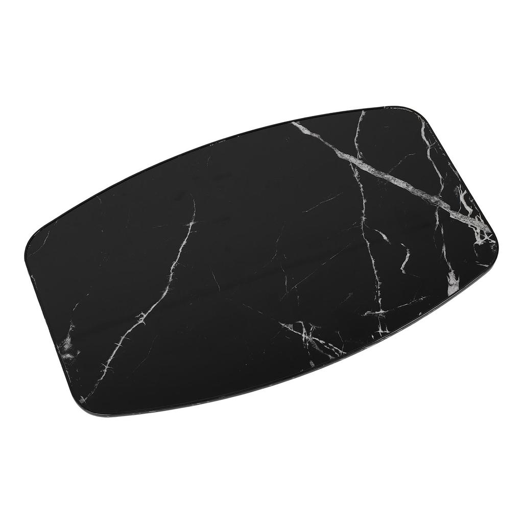 Solid Wood Tabletop Waterproof Removable Tea Table Top for Camper RV Car Yacht Floating Bridge Deck Terrace Black Marble