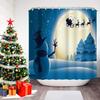 GAEChristmas Печатная Шторка для Ванной Душа Снеговик Санта-Клаус Водонепроницаемая Полиэстеровая Шторка Домашний Декор Окно Рождество