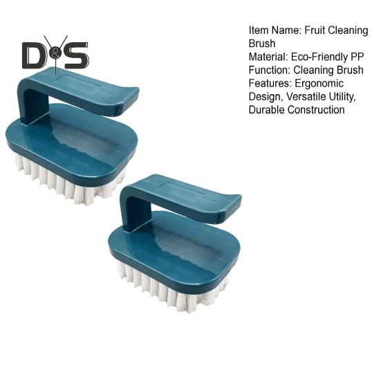 Набор из 2 щеток для чистки овощей с жесткой мягкой щетиной и эргономичной ручкой для чистки фруктов и овощей