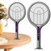 Rotating Head Bug Zapper Racket Rechargeable Electric Fly Swatter Fly Killer and Mosquito Trap Lamp for Home Indoor Outdoor
