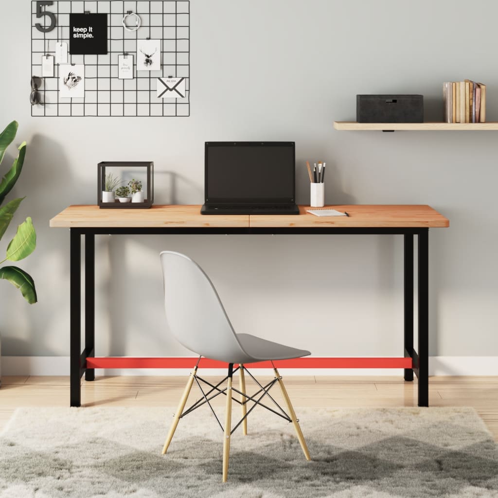 Solid Beech Wood Desk Top 150 x 55 x 2.5 cm