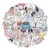 50Pcs Wedding Stickers Cartoon Party Graffiti Decals DIY Fridge Phone Suitcase Laptop Notebook Car Wall Sticker Kids Toy