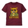 Футболка с кошкой 'Cattitude' Унисекс Смешная с изображением животного
