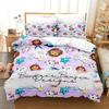 3D Gabbys Dollhouse Bedding Sets Cartoon Comforter Duvet Cover Set 3Pcs Bedroom Decor for Kids Single/Twin/Full/Queen/King Size