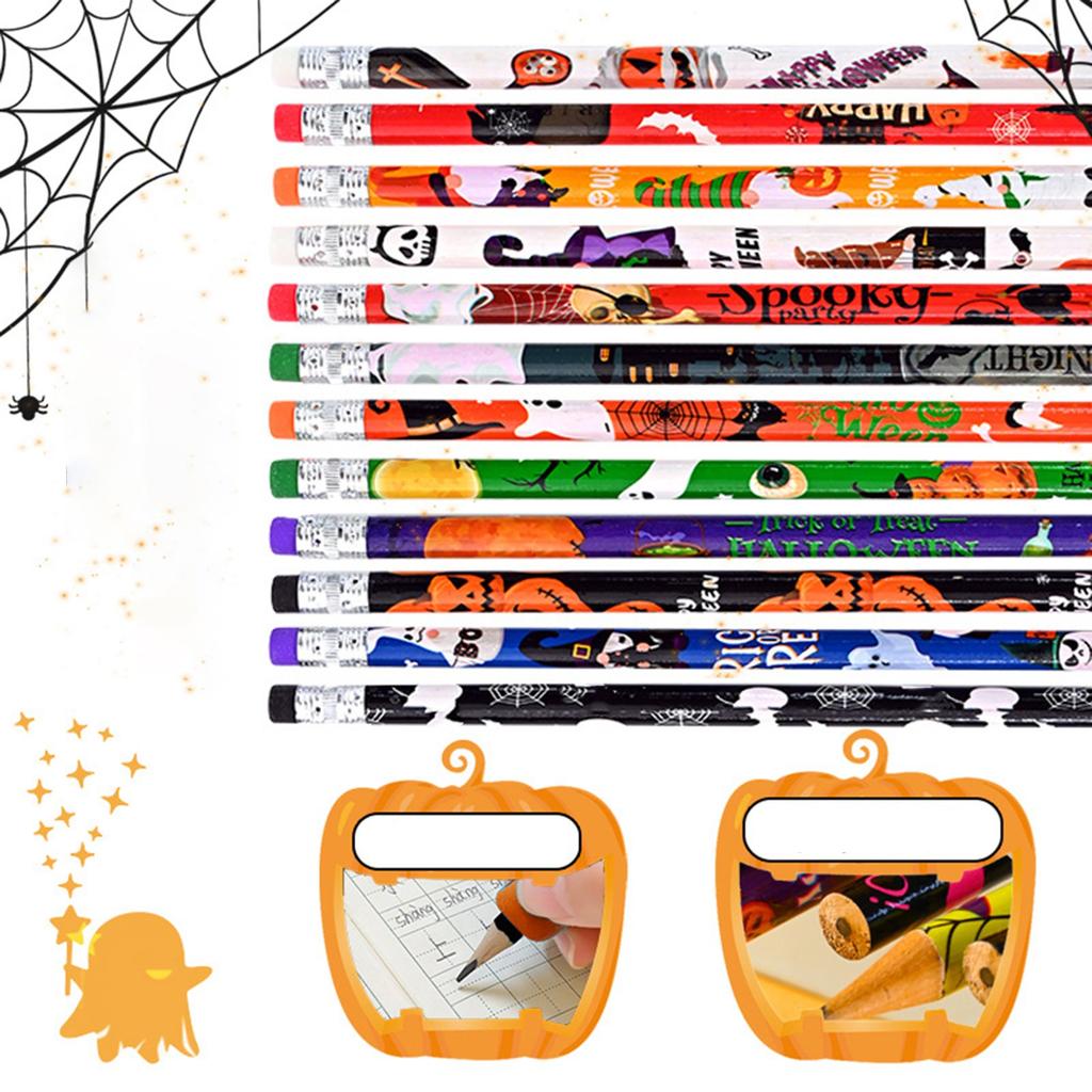 Канцелярские товары на Хэллоуин Ластик Карандаш Подарок для студента Набор карандашей на Хэллоуин
