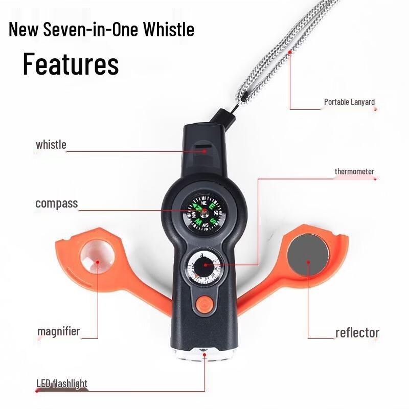7-in-1 Outdoor Survival Whistle