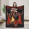 Trust in God Knitted Blanket Flannel Horror Halloween Cthulhu Lovecraft Occult Thin Throw Blanket for Home Couch Bedroom Quilt