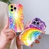 For iPhone 16 15 14 13 12 Samsung S24 S23 S22 A06 A13 A14 A15 A16 A55 Redmi Note 13 12 Wave Edge Soft Silicone Rainbow Color Star Phone Case