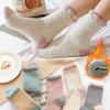 5 Pairs Winter Socks Thick Microfiber Mixed Colors Mid-tube US 6-10 Anti-slip High Elasticity Keep Warm Fluffy Sleep Socks