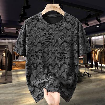 Большие размеры 5XL-12XL, свободная футболка для мужчин, летние топы, повседневная футболка с коротким рукавом, летняя мужская одежда