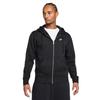 Club Hoodie Brushed Fleece Cotton-Polyester Blend Black