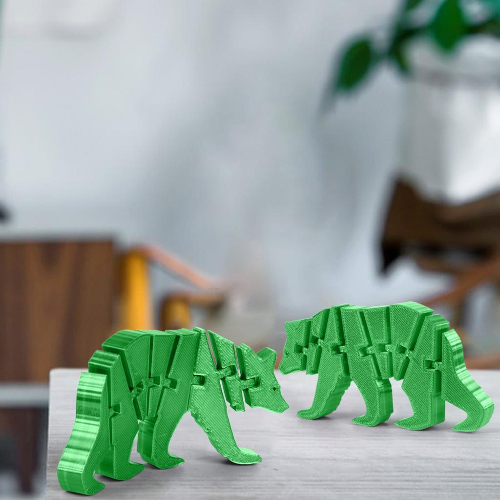 3D-печатный медведь 3D-печатный шарнирный червяк игрушка для взрослых и детей игрушка таинственный медведь