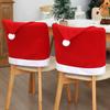 Red Flannel Chair Cover for Christmas Dining Table Decor
