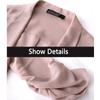 Women's Summer Spring Stretch 3/4 Gathered Sleeve Open Blazer Jacket Cardigan