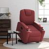 Recliner Chair with Rising Function Burgundy Artificial Leather