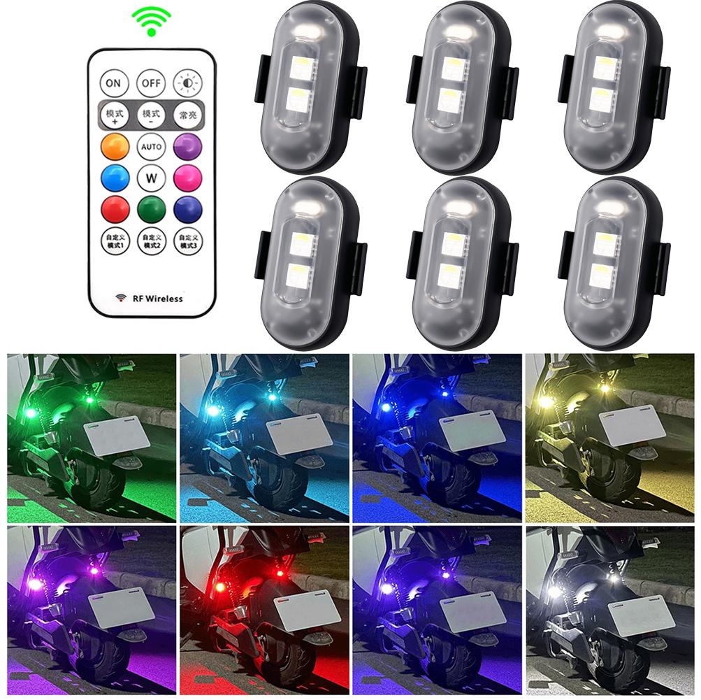 Автомобиль Мотоцикл RGB Светодиодные Стробоскопы 8 Цветов Светодиодные Вспышки Положение Беспроводной Свет Самолет Самолет Вертолет Предупреждающие Огни