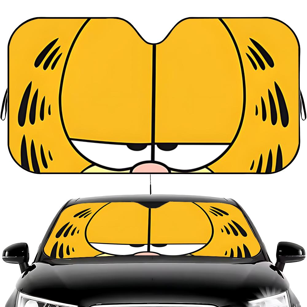 cartoon G-Garfield Sun Visor Car Windshield Sun Visor - Foldable Universal Fit UV Block Heat Insulation Sunshade