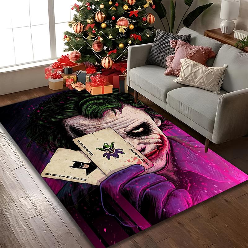 1pc Area Rug Appropriate for Office, JOKER Carpet, Versatile Printed Chair Rug, Durable Home Sofa Carpet