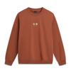 Li Ning Comfortable Round Neck Simple Letter Print Loose Versatile Sweatshirt Unisex Sweatshirt AWDVF85-4